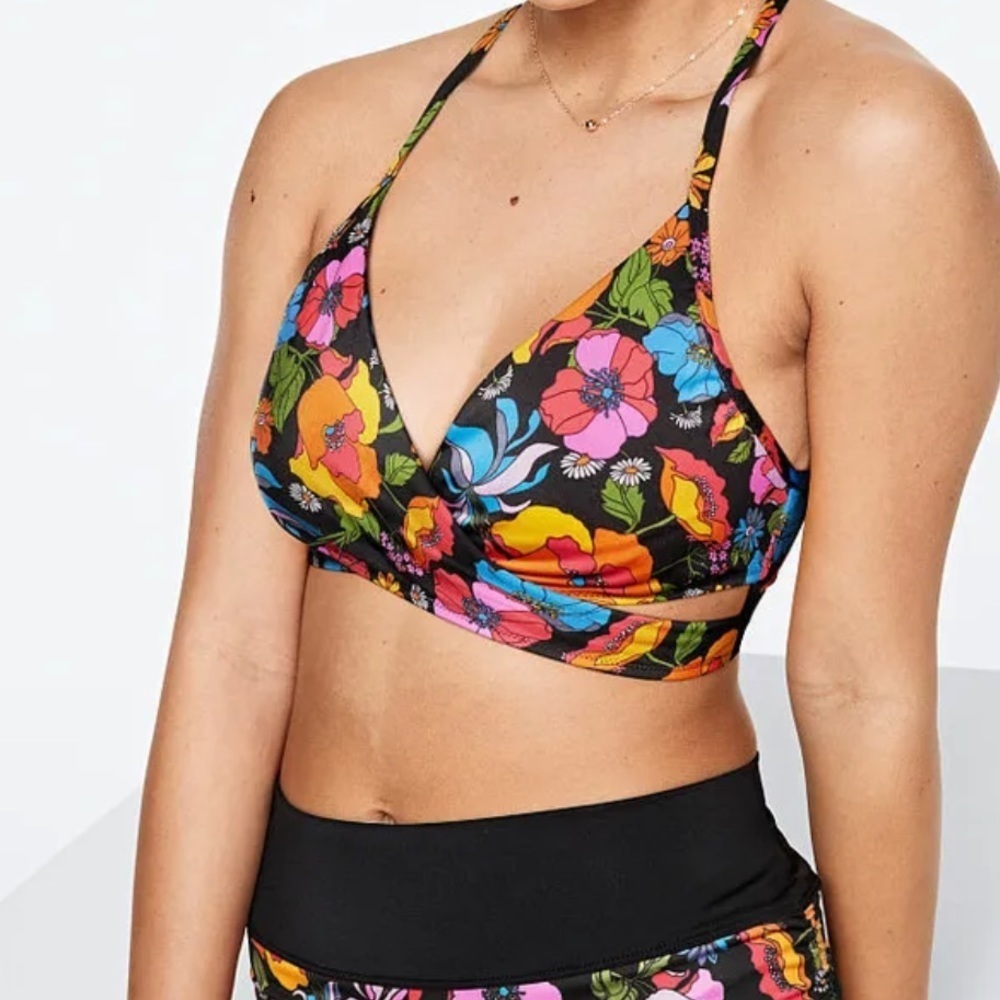 VS PINK Floral Sports Bra size small